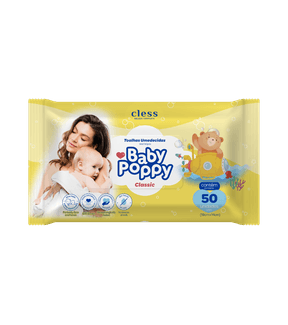Baby Poppy Toalhas Umedecidas Classic 50 unidades