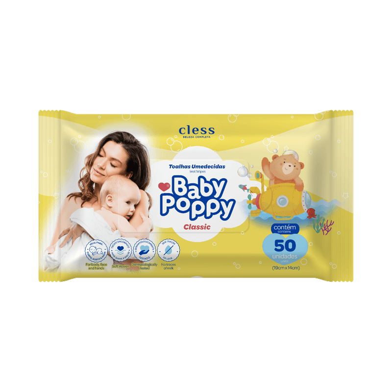 Baby-Poppy-Toalhas-Umedecidas-Classic-50-unidades