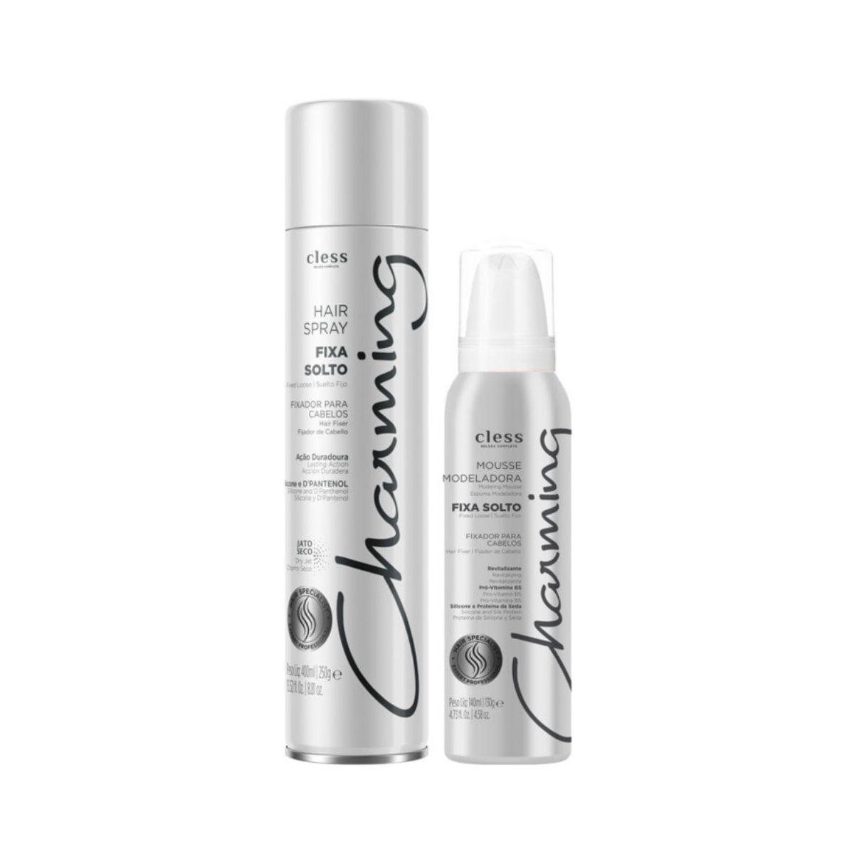 Kit Charming Normal Fixa Solto 2pc (Spray 400ml + Mousse 140ml)