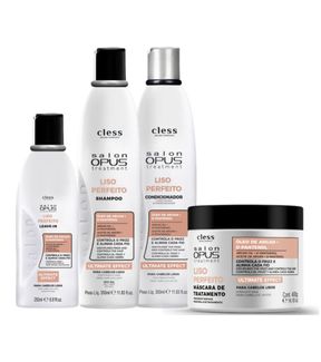 Kit Salon Opus Liso Perfeito 4pcs (Sh + Cond + L-in + Masc)