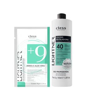 Kit Lightner 2pc (Agua Oxigenada 40vol 100ml + Pó Descolorante 50g)