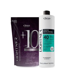 Kit Lightner 2pc (Agua Oxigenada 40vol 850ml + Pó Descolorante 300g)