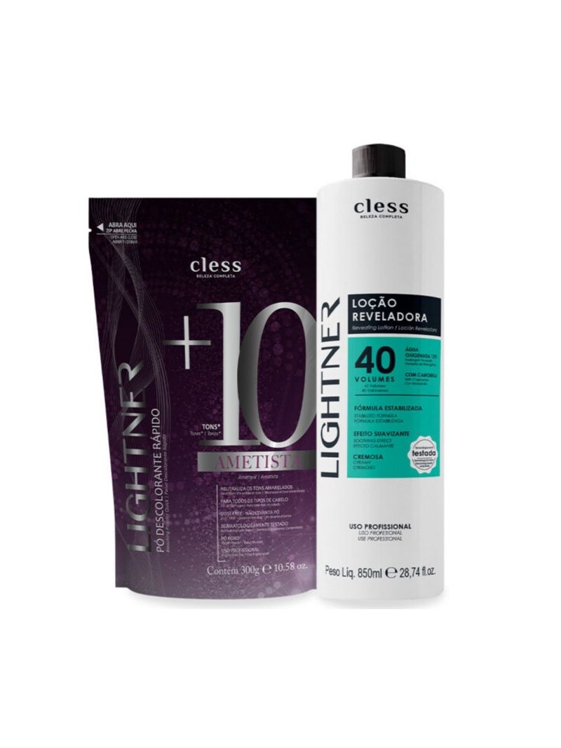 Kit-Lightner-2pc--Agua-Oxigenada-40vol-850ml---Po-Descolorante-300g-