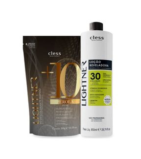Kit Lightner 2pc (Agua Oxigenada 30vol 850ml + Pó Descolorante 300g)