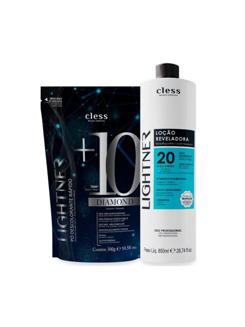 Kit-Lightner-2pc--Agua-Oxigenada-20vol-850ml---Po-Descolorante-300g-