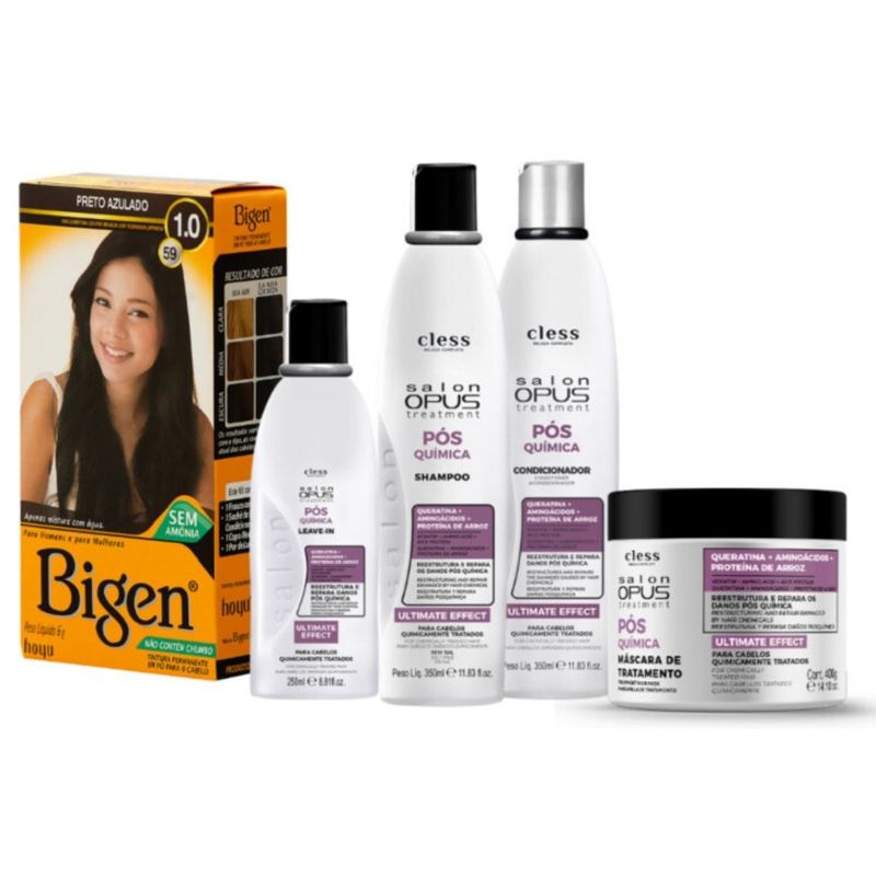 Kit-Bigen-5pc--Tintura-Preto-Azulado---Sh---Cond---L-in---Masc-