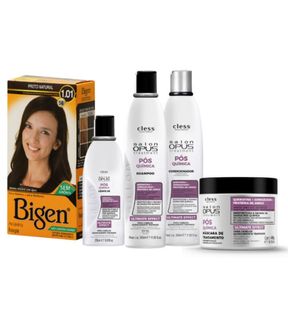 Kit Bigen 5pc (Tintura Preto Natural + Sh + Cond + L-in + Masc)