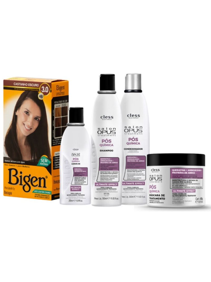Kit-Bigen-5pc--Tintura-Castanho-Escuro---Sh---Cond---L-in---Masc-