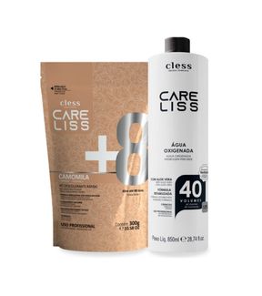 Kit Profissional Care Liss (Agua Ox 40vol 850ml + Pó Desc 300g)