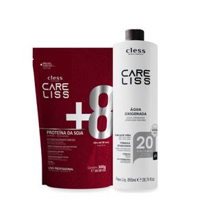 Kit Profissional Care Liss (Agua Ox 20vol 850ml + Pó Desc 300g)