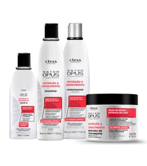 Kit Salon Opus Nutrição & Crescimento 4pc (Sh + Cond + L-in + Masc)
