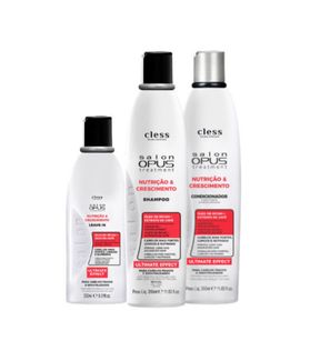 Kit Salon Opus Nutrição & Crescimento 3pc (Sh + Cond + L-in)