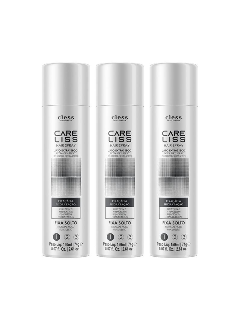 Kit-Hair-Spray-Care-Liss-Normal-Fixa-Solto-150ml-3-unidades