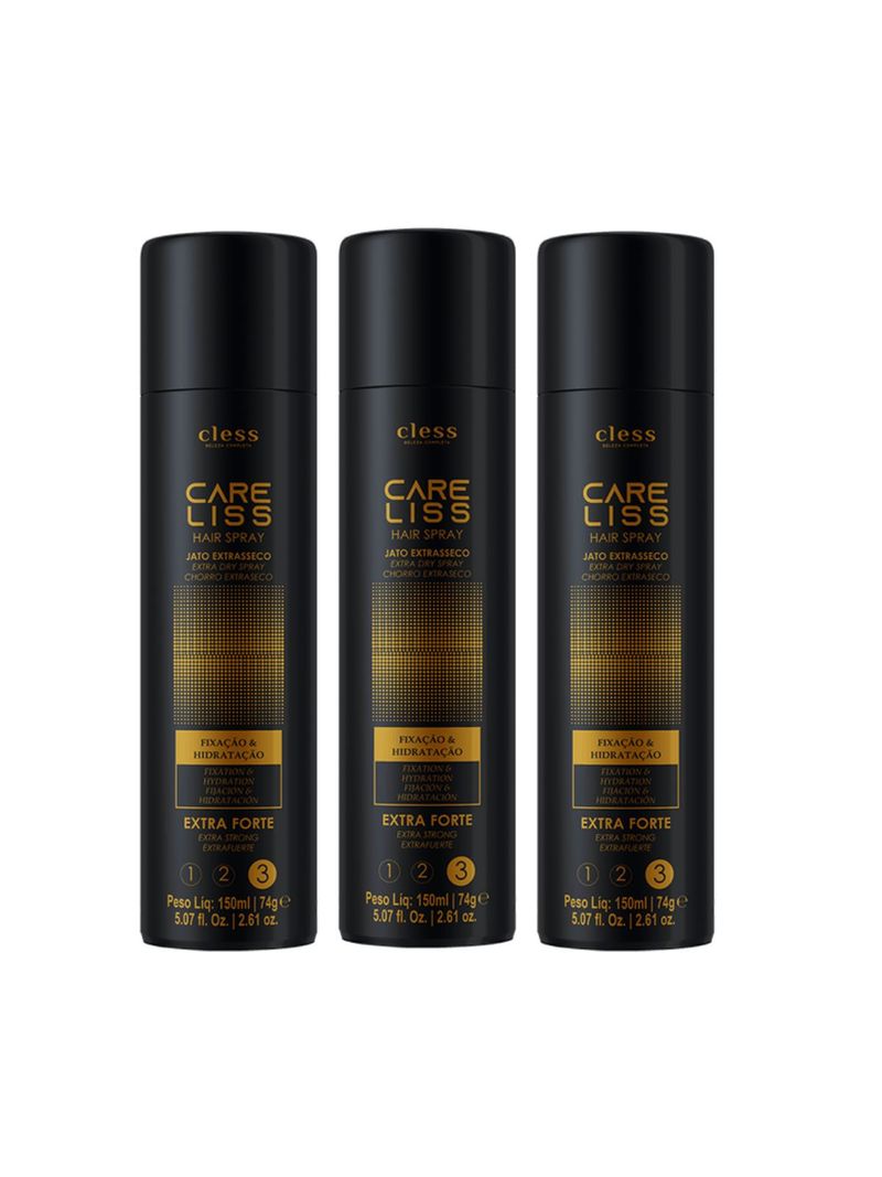 Kit-Hair-Spray-Care-Liss-Extra-Forte-150ml-3-unidades