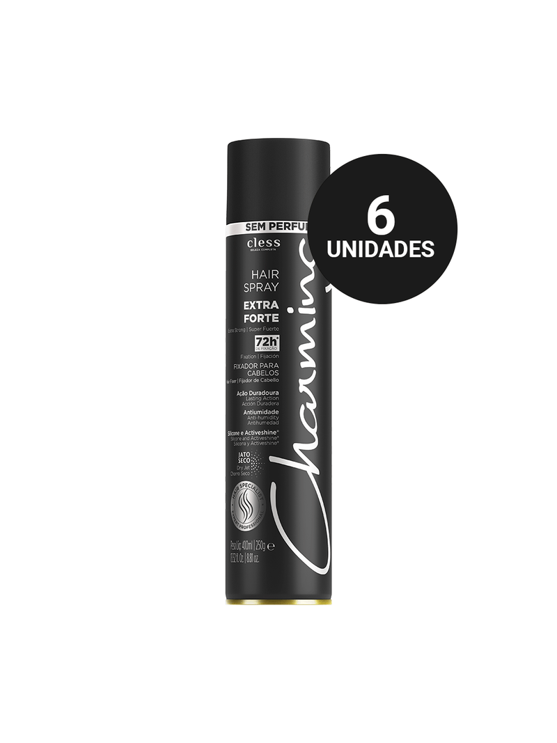 KITScharming_hair_spray_extra_forte_sem_perfume_x6