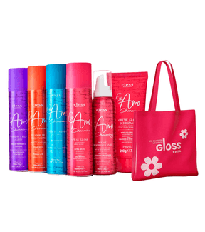 Kit Completo Sprays Argan e Gloss Fixa Maquiagem Mousse Desfrisante e Creme Desfrizante