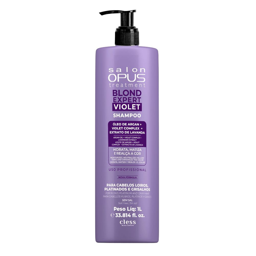 Shampoo Matizador professional Blond Expert Violet Salon Opus  1L