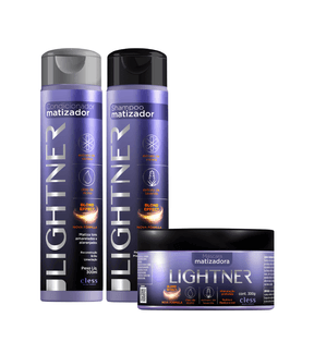 Kit matização completa Shampoo Condicionador e Mascara Lightner