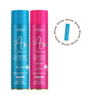 Kit Spray Argan + Spray Gloss Eu Amo Charming 300ml