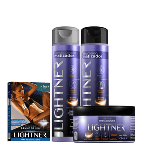 Kit Matização Blond Violet e Descolorante de Pelos Banho de Lua Diamond Lightner