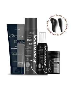 Kit Finalização Mousse Hair Spray Gel e pó vol. Charming