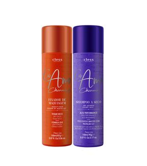 Kit Shampoo a seco 150ml + Fixador de maquiagem Eu Amo Charming 150ml