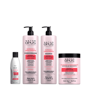 Kit Profissional Completo Nutrição e Crescimento 1L Salon Opus