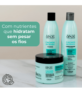 Kit Cachos Incríveis Shampoo Condicionador e Mascara Salon Opus