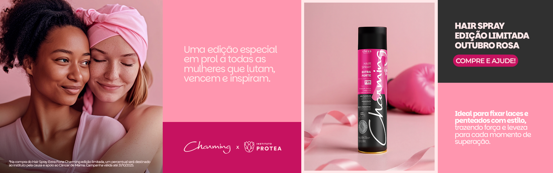 Edição Charming Hair Spray Outubro Rosa